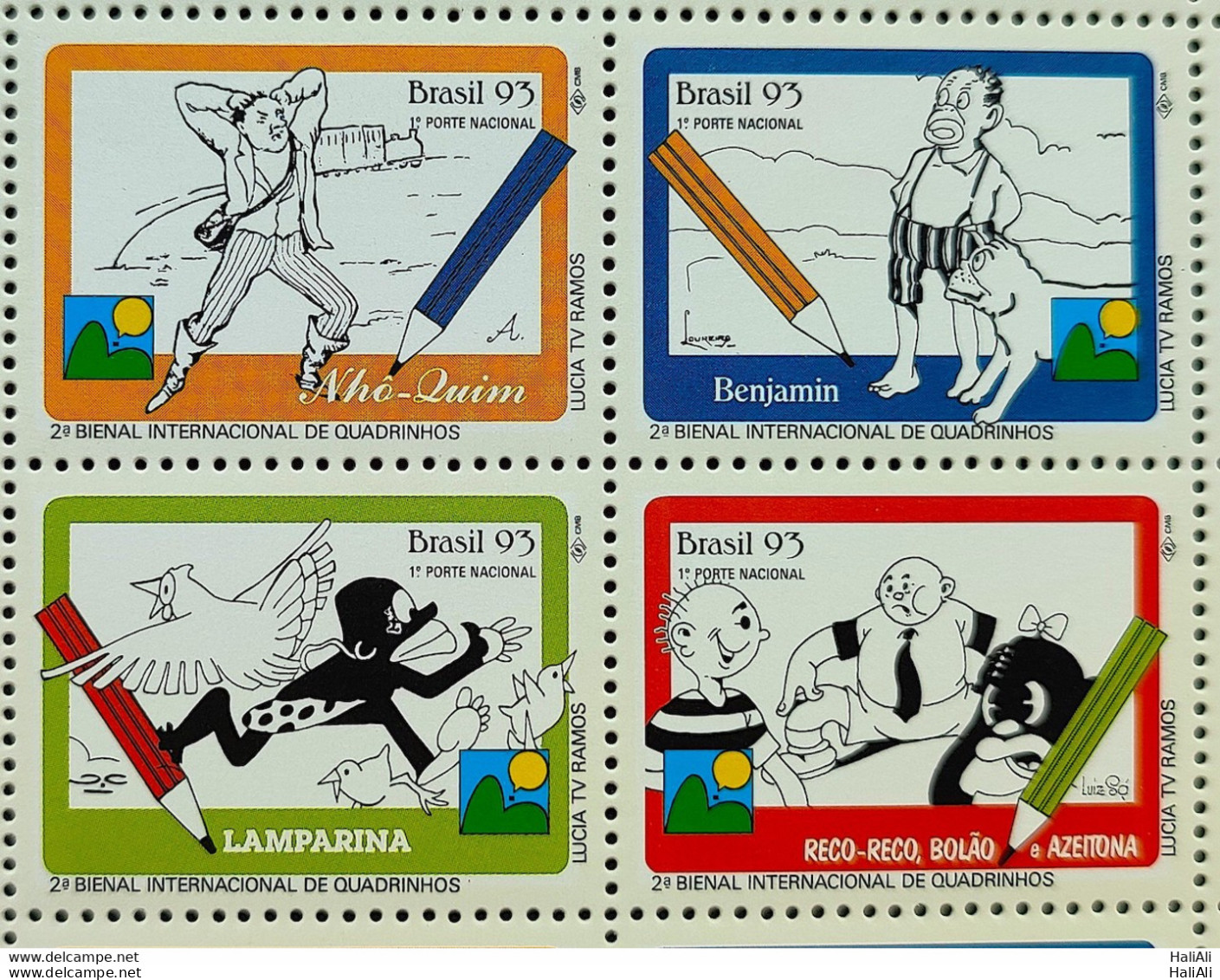 C 1873 Brazil Stamp International Biennial Of Comics Literature 1993 Complete Series - Neufs