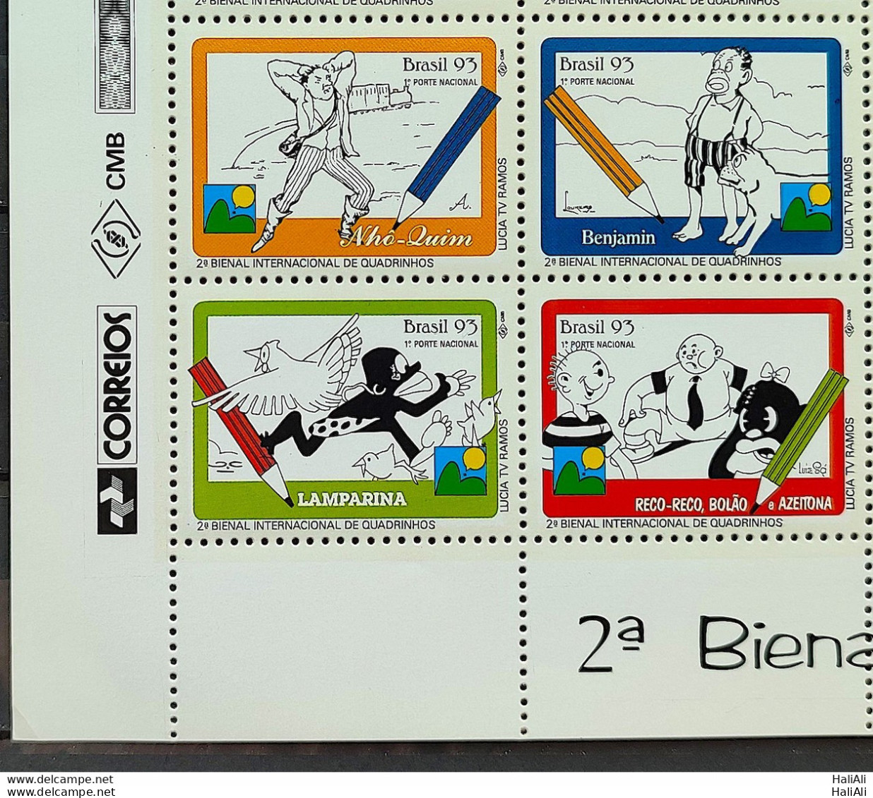 C 1873 Brazil Stamp International Biennial Of Comics Literature 1993 Complete Series Vignette Correios - Neufs