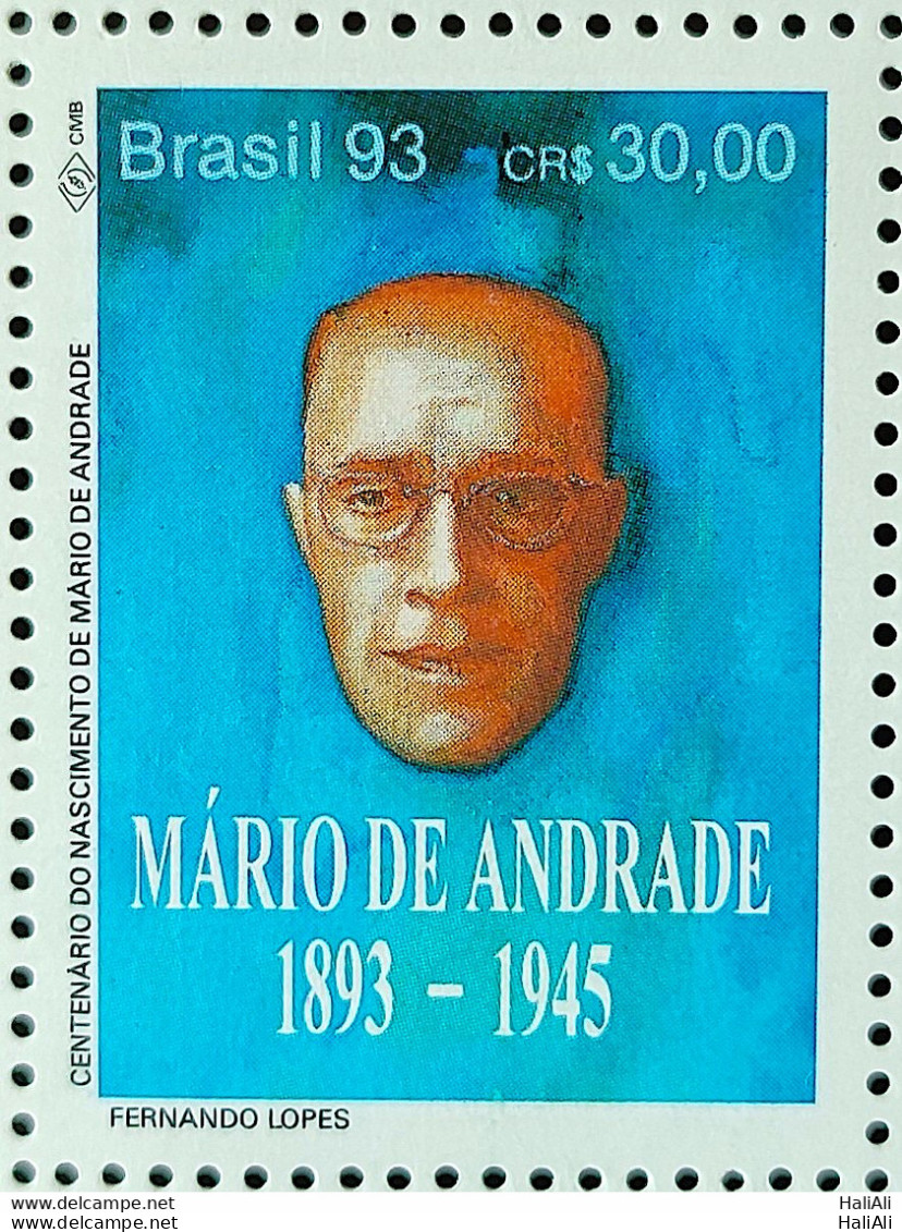 C 1869 Brazil Stamp Book Day Literature Mario De Andrade 1993 - Neufs