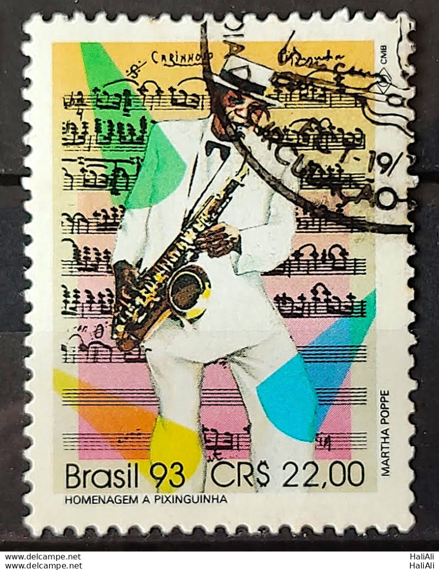 C 1868 Brazil Stamp Brazilian Composers Pixinguinha Music Saxophone 1993 Circulated 1 - Gebruikt