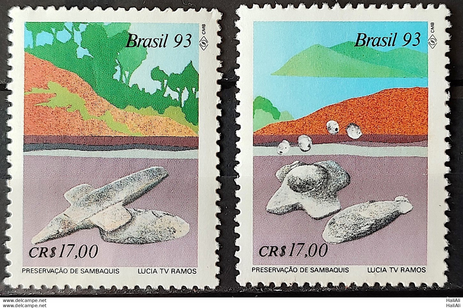 C 1861 Brazil Stamp Preservation Of Sambaquis Pre History 1993 Complete Series - Ungebraucht