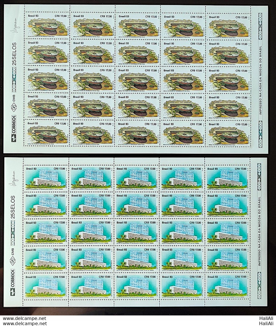 C 1859 Brazil Stamp School Of Engineering USP Politechnics And UFRJ Education Science 1993 Complete Series Sheet - Neufs