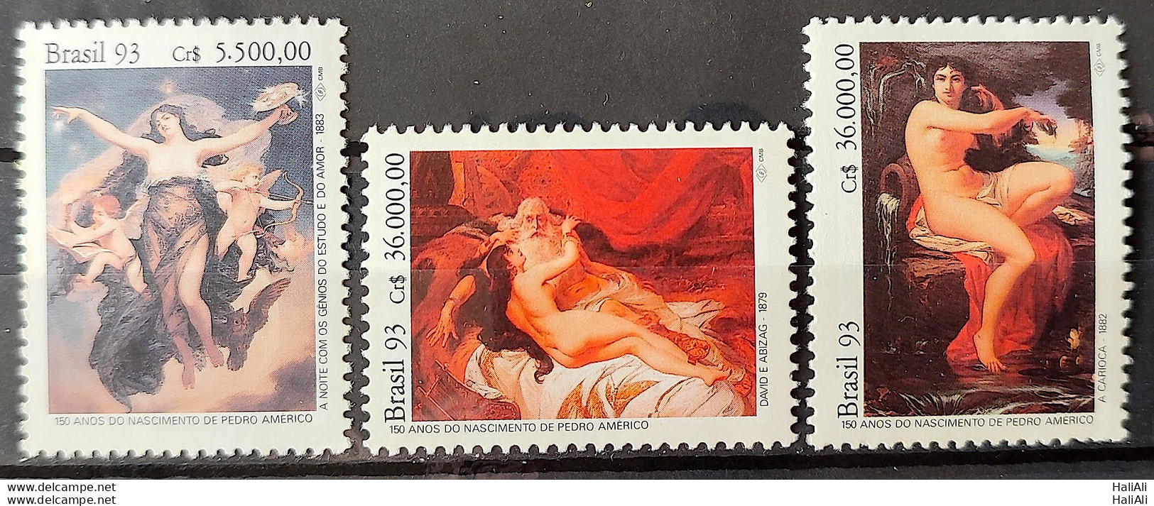 C 1837 Brazil Stamp 150 Years Old Pedro Americo Art 1993 Complete Series - Ungebraucht