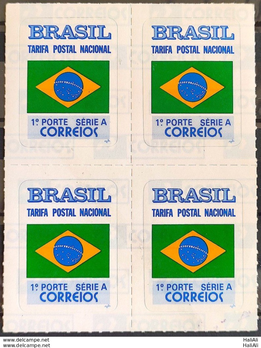 Brazil Regular Stamp RHM 695 Proof Of Franking 1 Size 1993 Block Of 4 - Nuevos