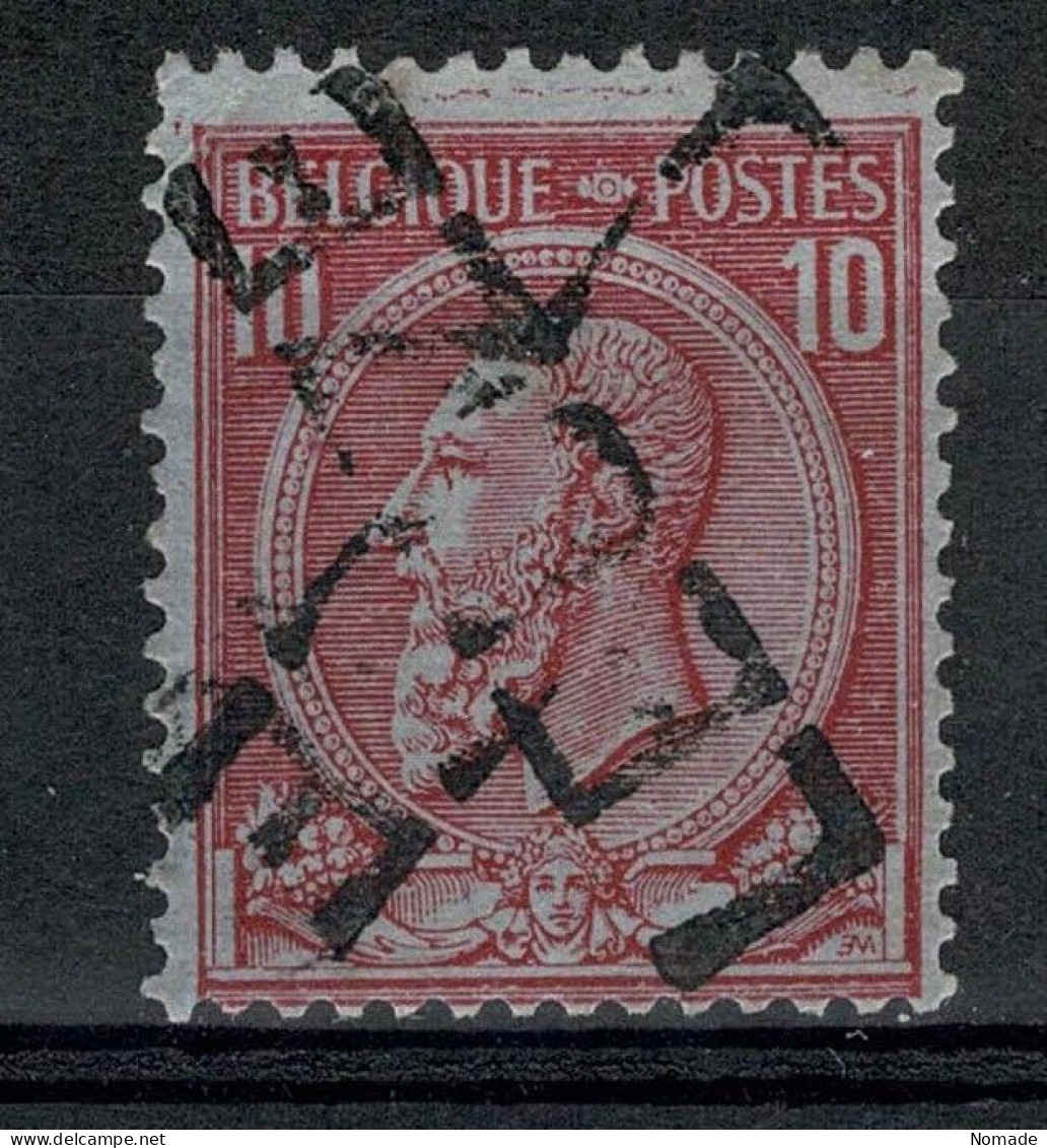 Belgique COB 46 Belle Oblitération Griffe LEUZE (2x) - 1884-1891 Leopold II