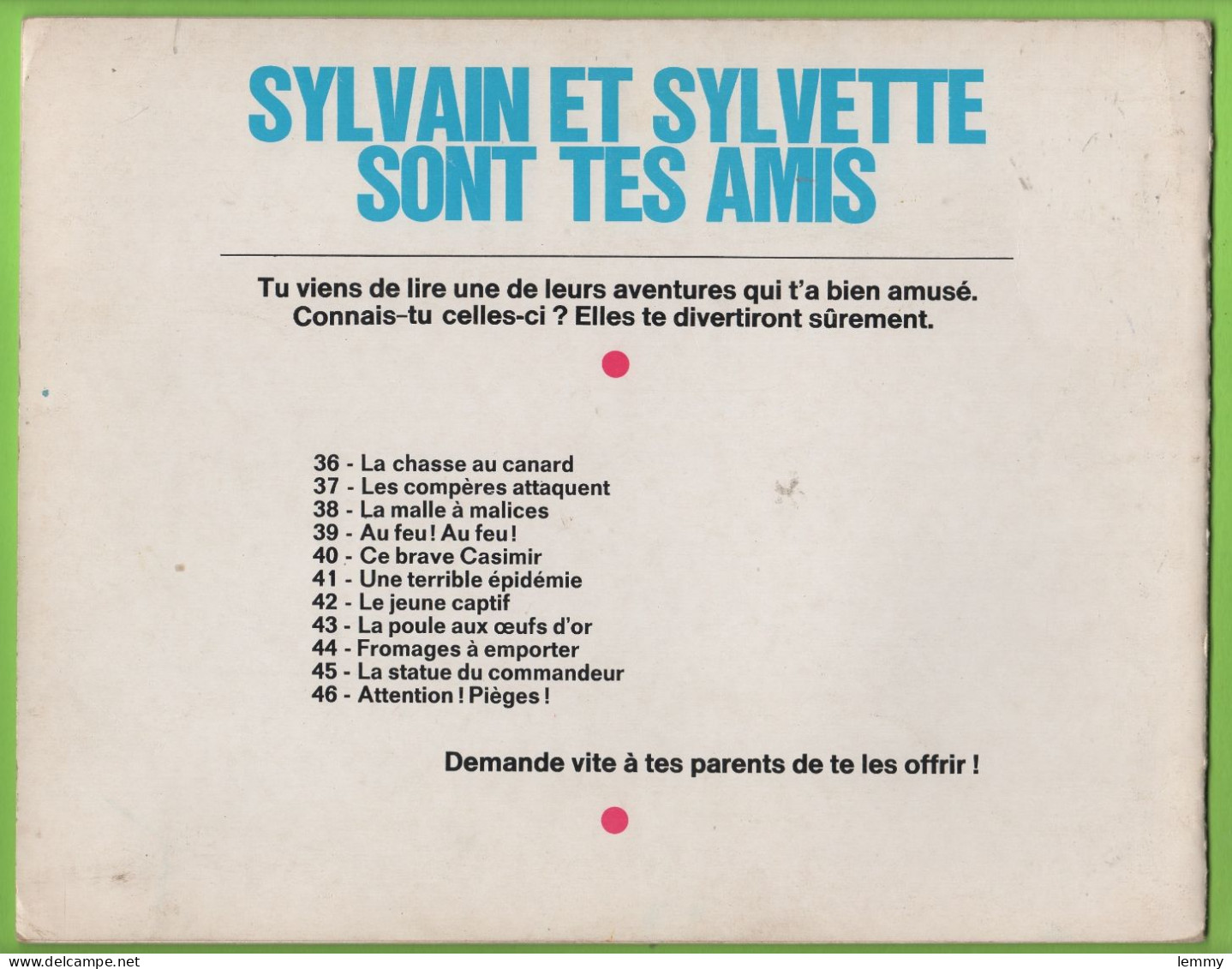 BD - LES AVENTURES DE SYLVAIN Et SYLVETTE - L'arbre Qui Parle - N° 48 - 1972 - Sylvain Et Sylvette