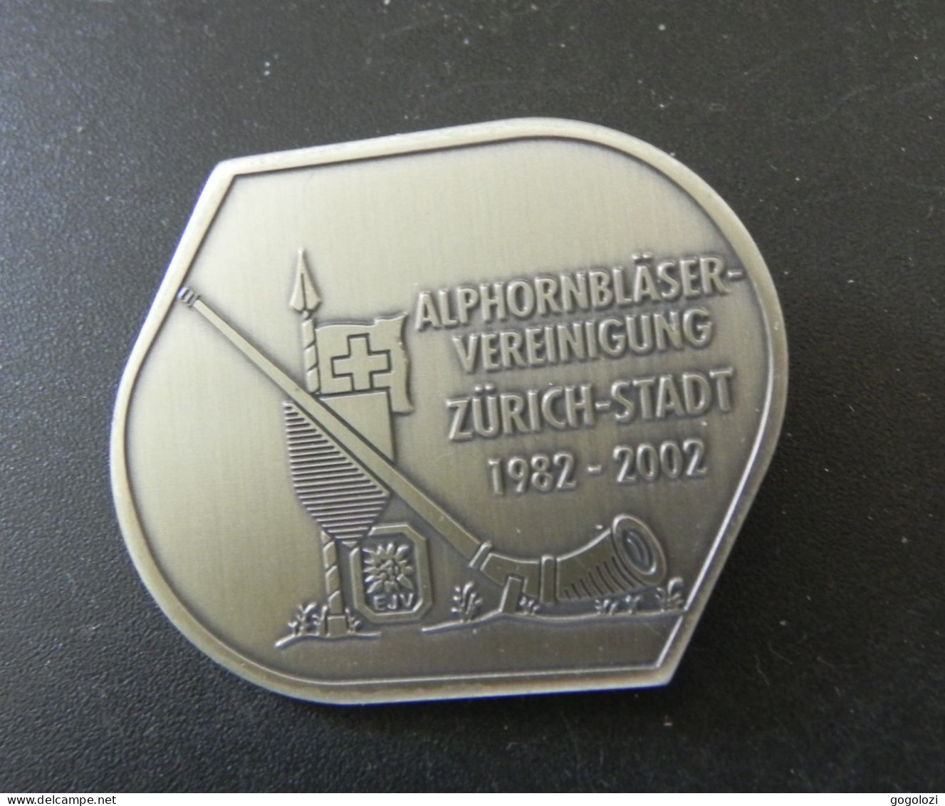 Old Badge Schweiz Suisse Svizzera Switzerland - Alphornbläser Vereinigung Zürich Stadt 2002 - Zonder Classificatie
