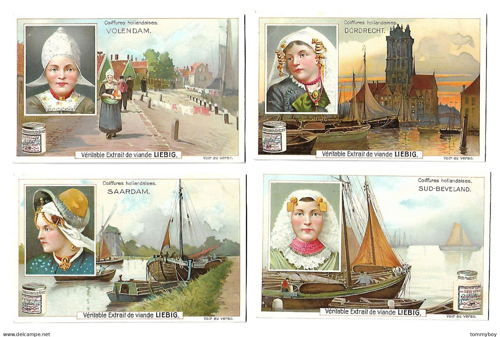 S 844, Liebig 6 Cards, Coiffures Hollandaises - Liebig