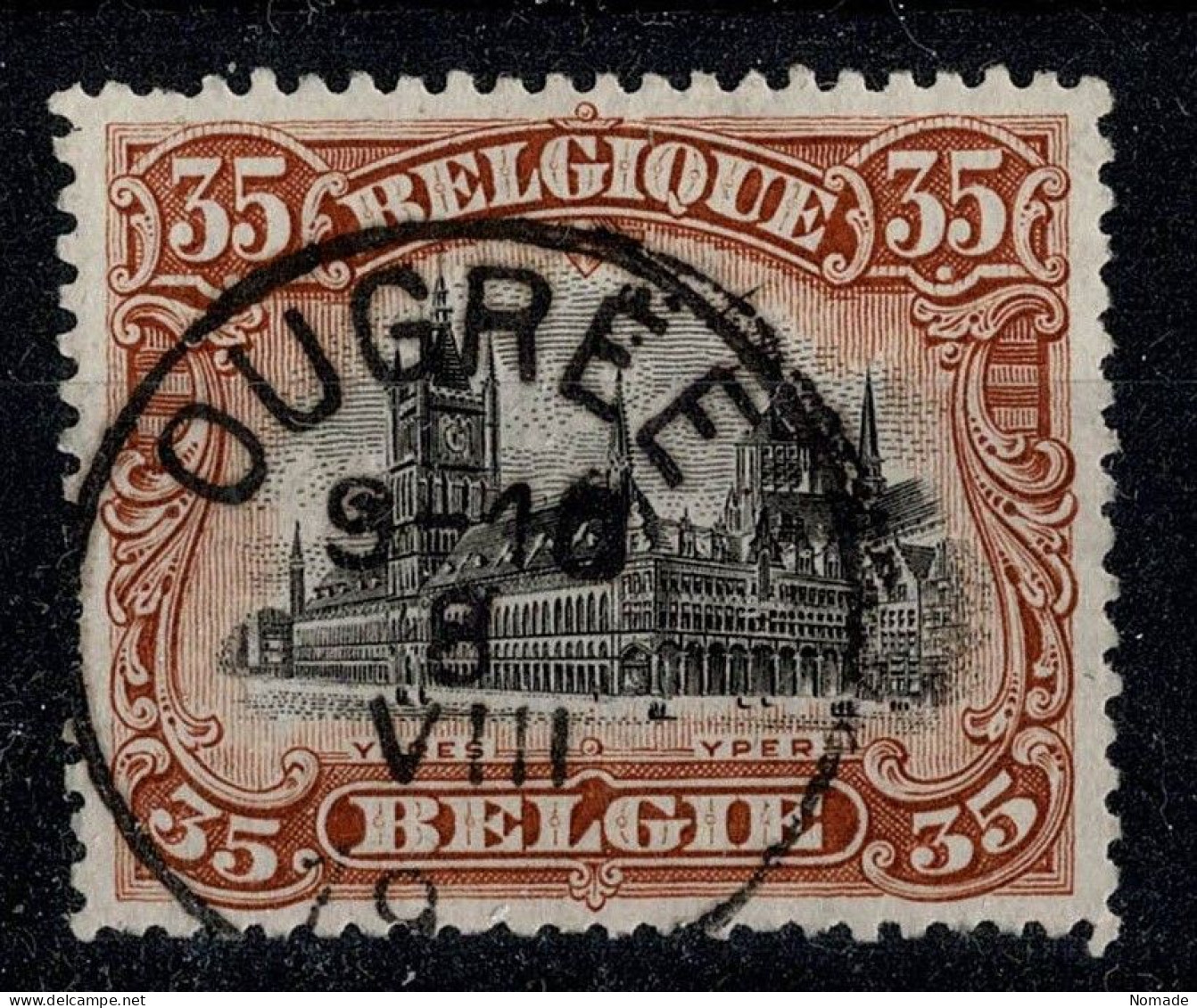 Belgique COB 142 Belle Oblitération OUGREE - 1915-1920 Albert I