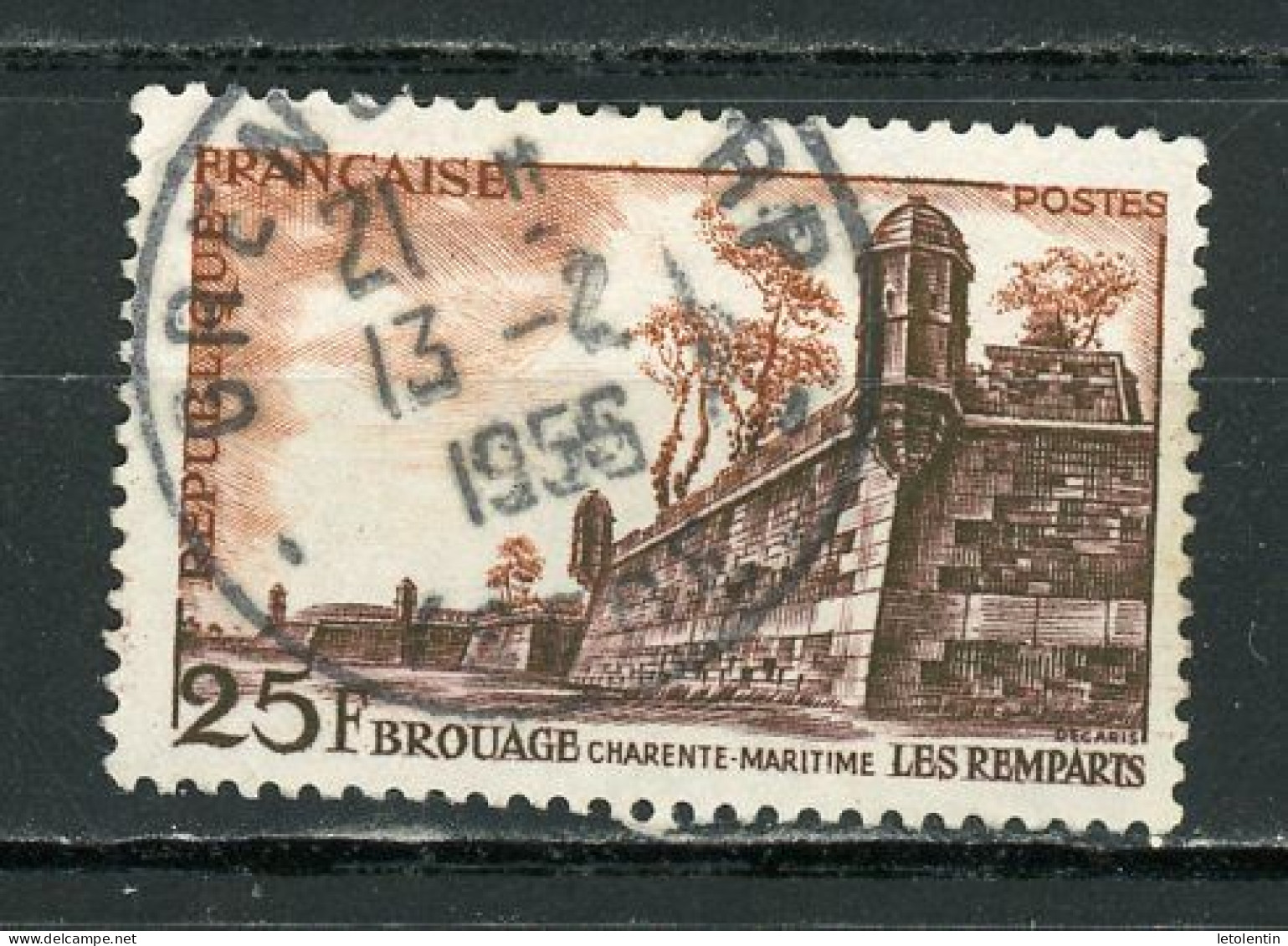 FRANCE -  BROUAGE - N° Yvert 1042 Obli. Ronde De “GRENOBLE De 1956” - Used Stamps