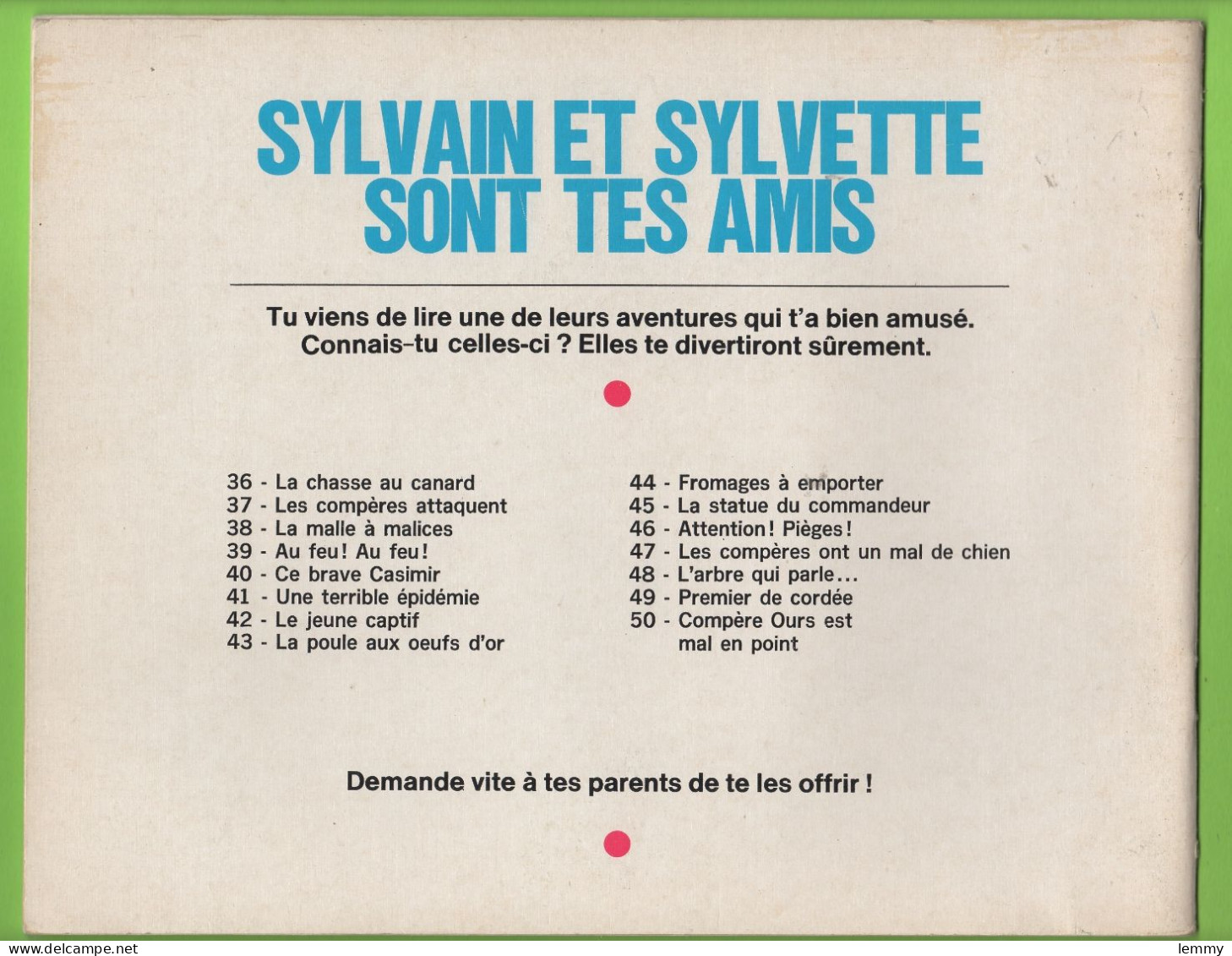 BD - LES AVENTURES DE SYLVAIN Et SYLVETTE - COMPÈRE CYRANO - N° 51 - 1972 - Sylvain Et Sylvette