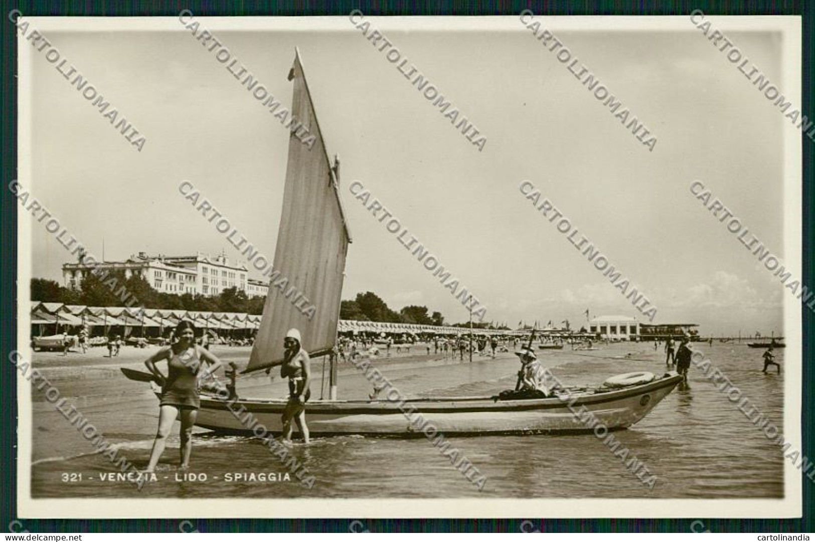 Venezia Lido Foto Cartolina QK2762 - Venezia