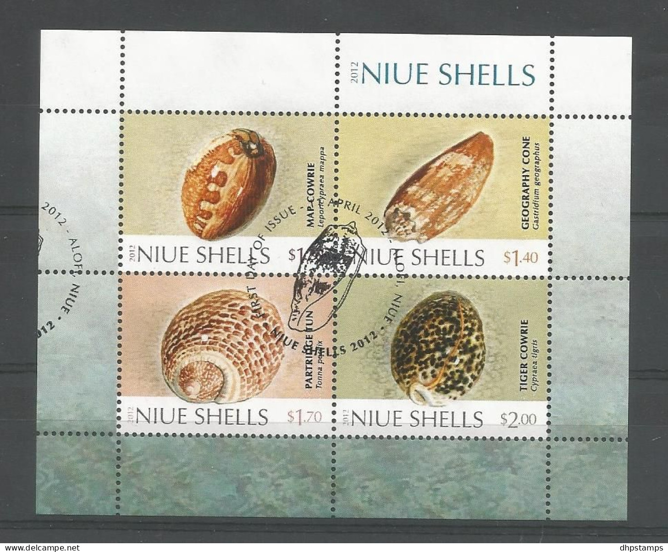Niue 2012 Shells 4-block Y.T. 940/943 (0) - Niue
