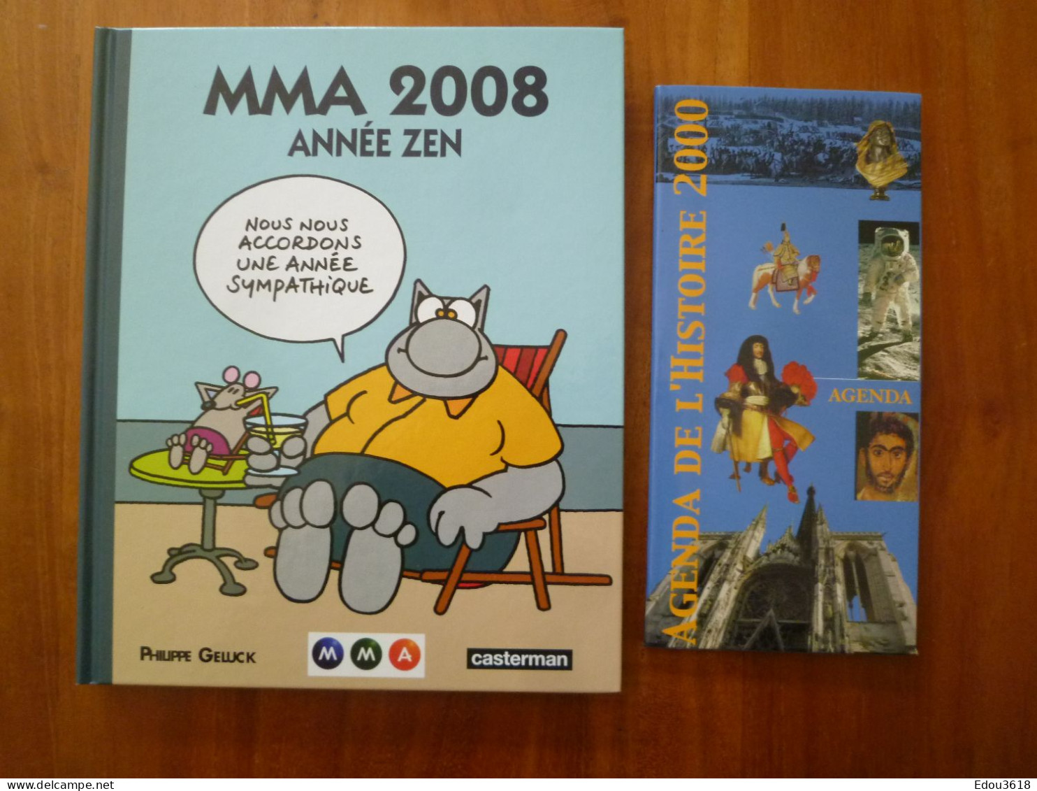 Lot Agenda Vierge Philippe Geluck Le Chat Casterman MMA 2008 & Agenda De L'Histoire 2000 - Agende Non Usate