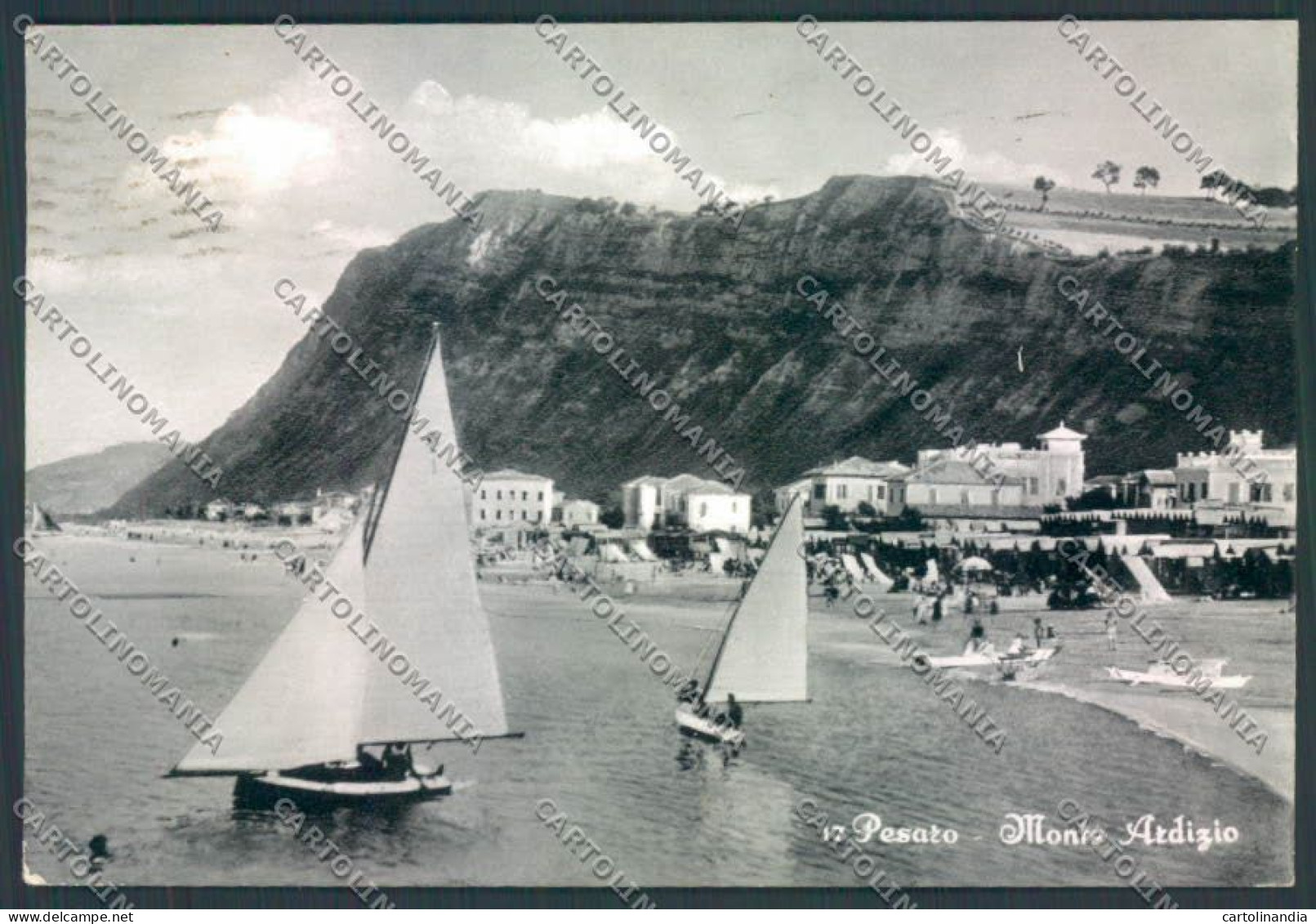 Pesaro Città Barca Foto FG Cartolina ZF7959 - Pesaro