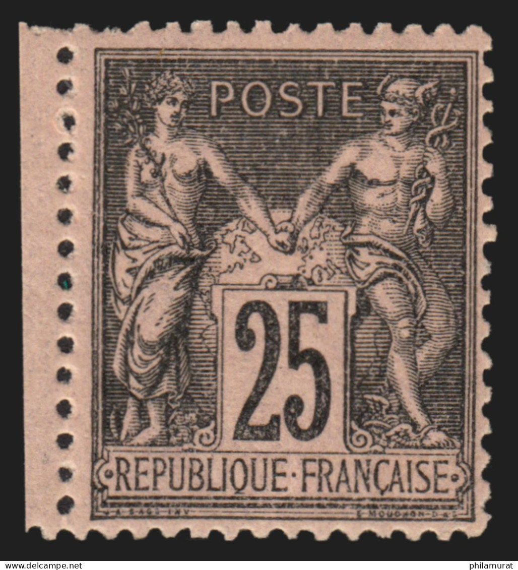 N°97, Sage 25c Noir Sur Rose, Neuf ** Sans Charnière - TB - 1876-1898 Sage (Tipo II)