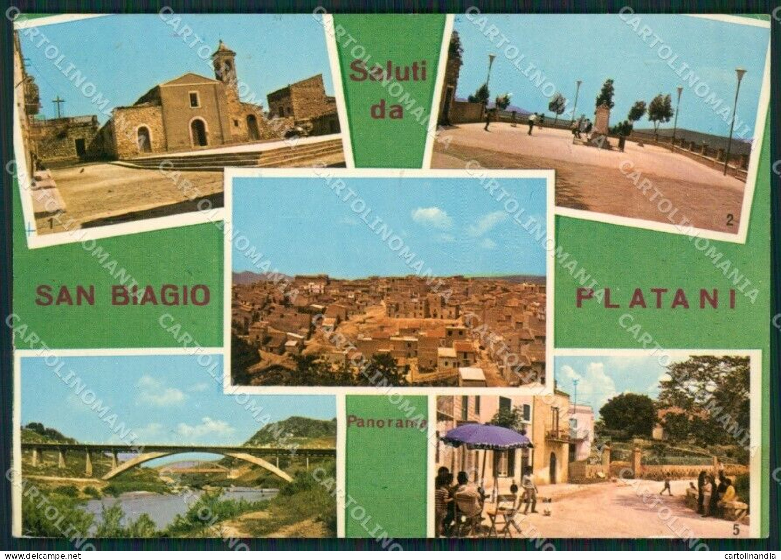 Agrigento San Biagio Platani Saluti Da Foto FG Cartolina ZKM7640 - Agrigento