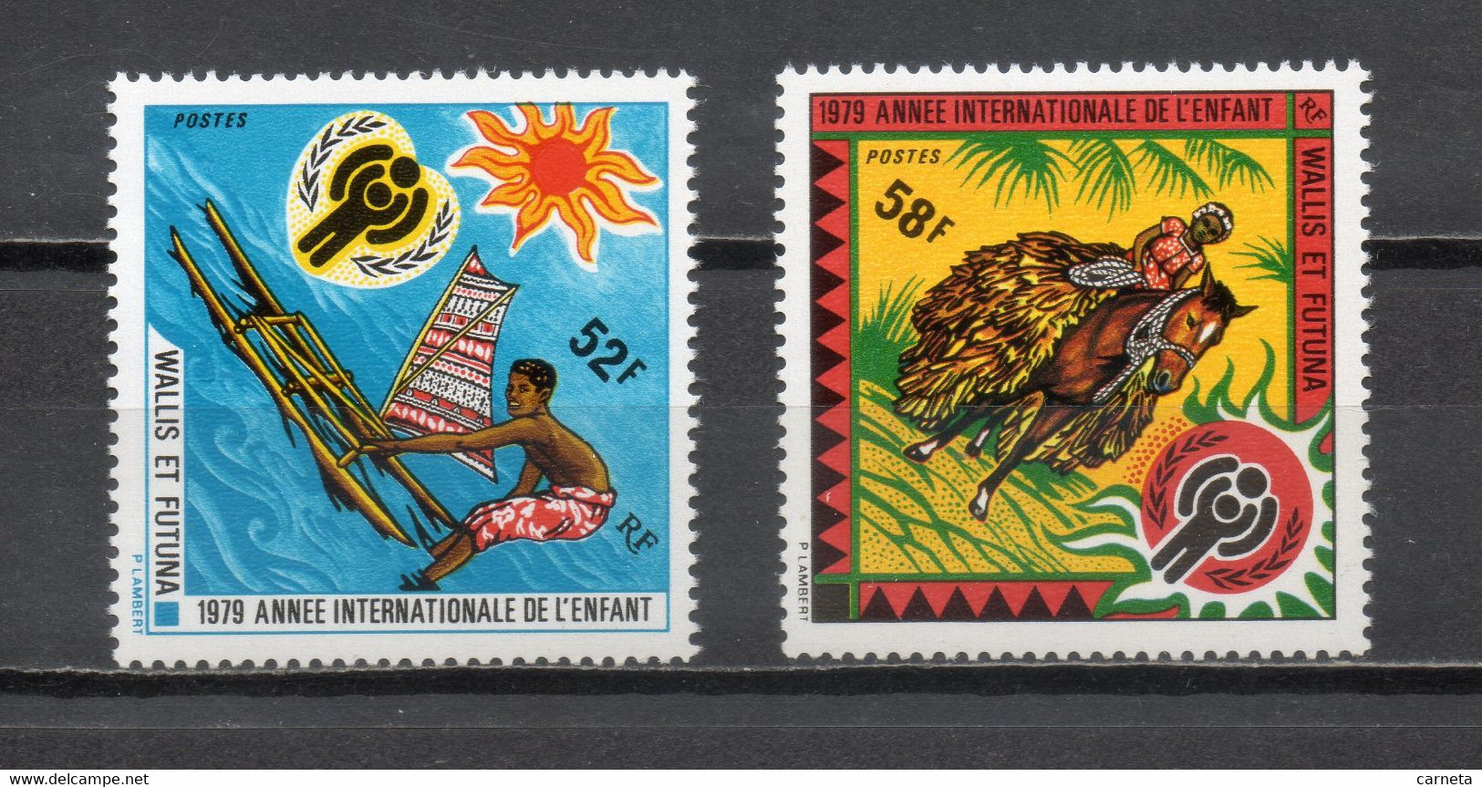 WALLIS ET FUTUNA   N° 232 + 233    NEUFS SANS CHARNIERE COTE 5.00€   ANNEE DE L'ENFANT - Unused Stamps