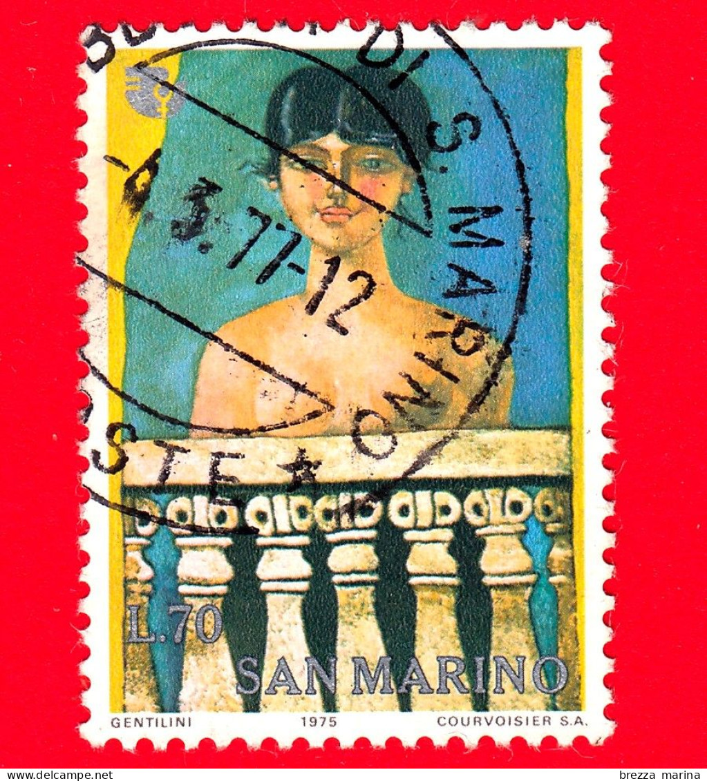 SAN MARINO - Usato - 1975 - Anno Internazionale Della Donna - Dipinto Di F.Gentilini - 70 L. - Used Stamps