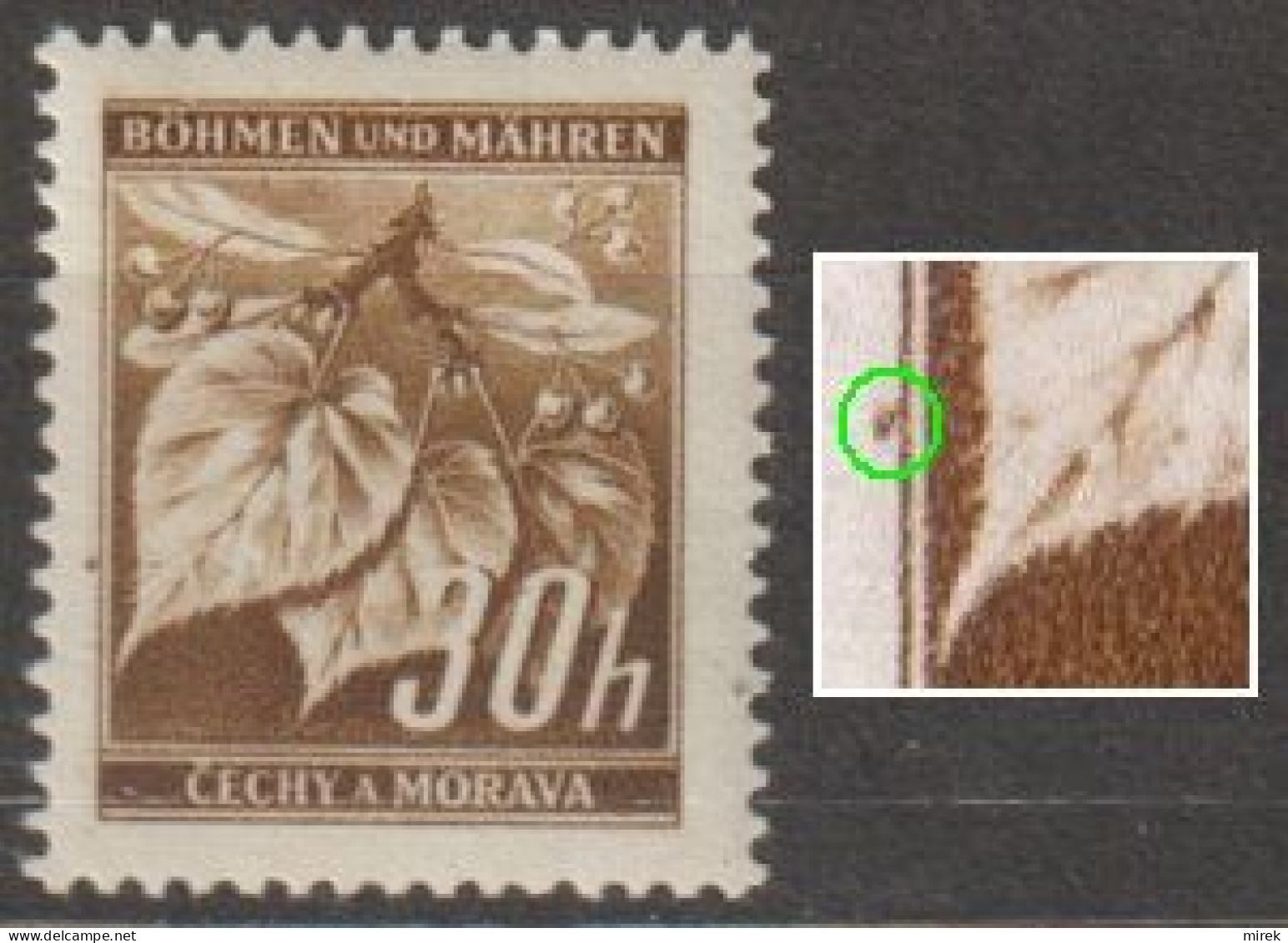 113/ Pof. 25, Plate Flaw, Stamps Field 30, Print Plate 2 - Ongebruikt