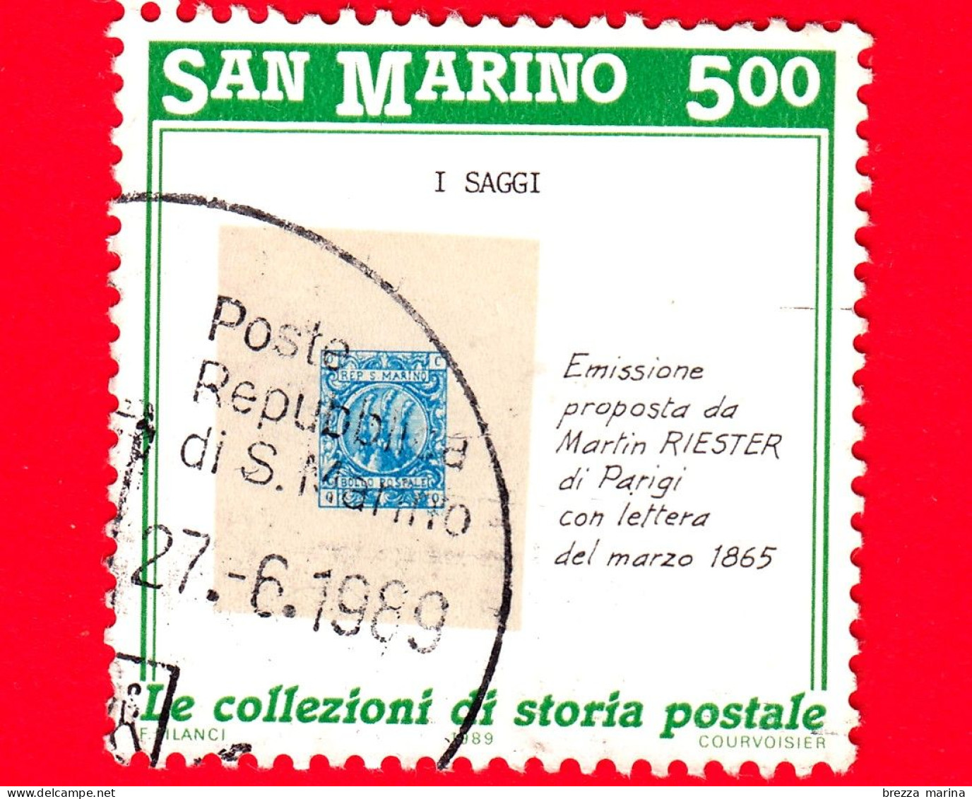 SAN MARINO - Usato - 1989 - Invito Alla Filatelia - 2ª Emissione - I Saggi  - 500 - Oblitérés