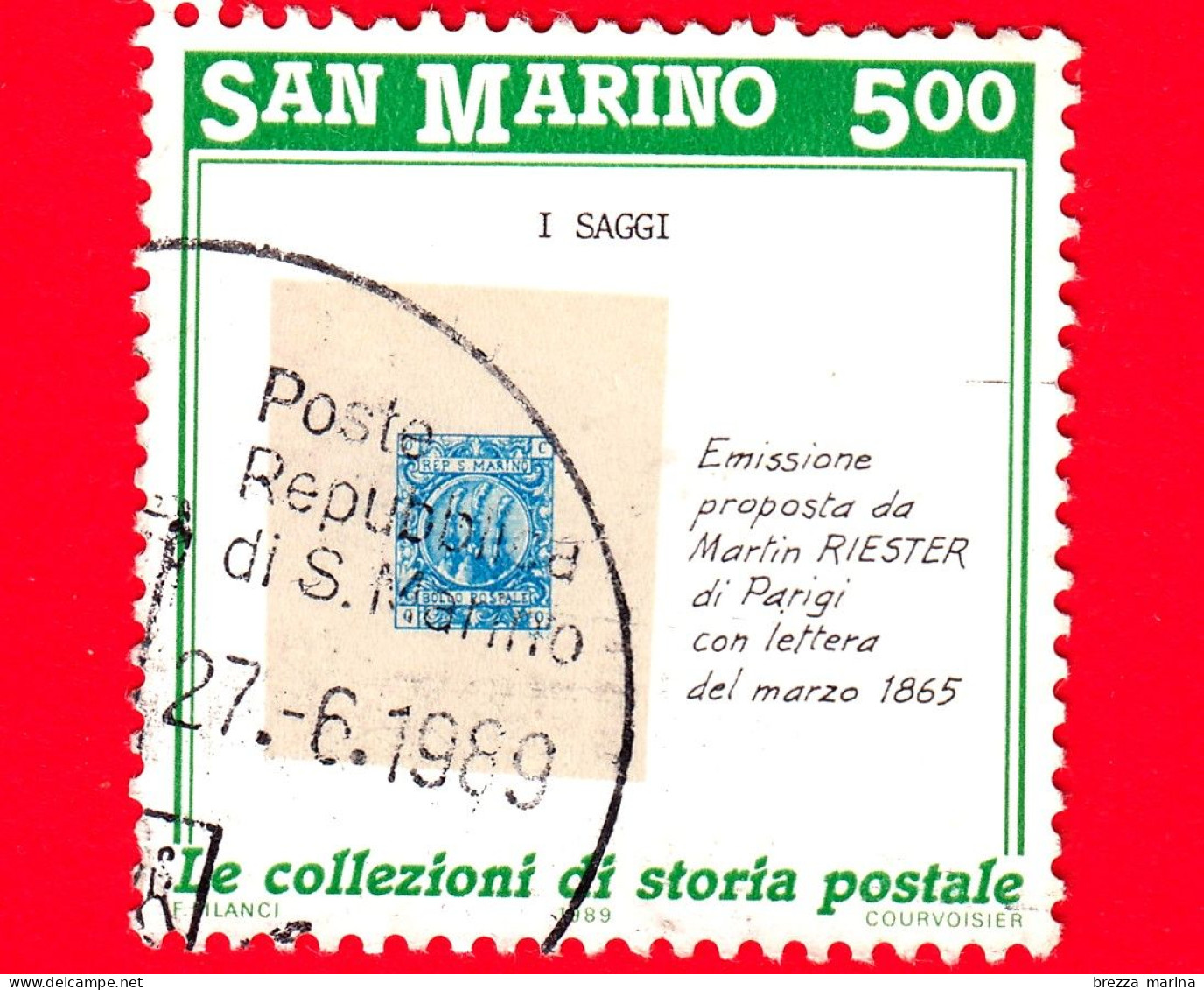 SAN MARINO - Usato - 1989 - Invito Alla Filatelia - 2ª Emissione - I Saggi  - 500 - Gebruikt