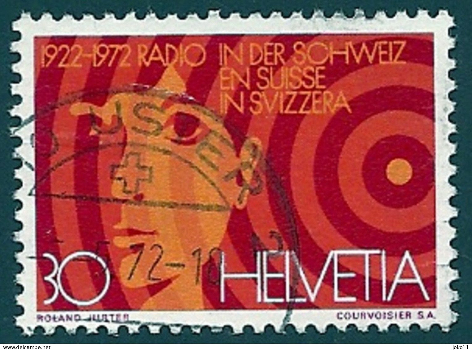 Schweiz, 1972, Mi.-Nr. 966, Gestempelt, - Gebruikt