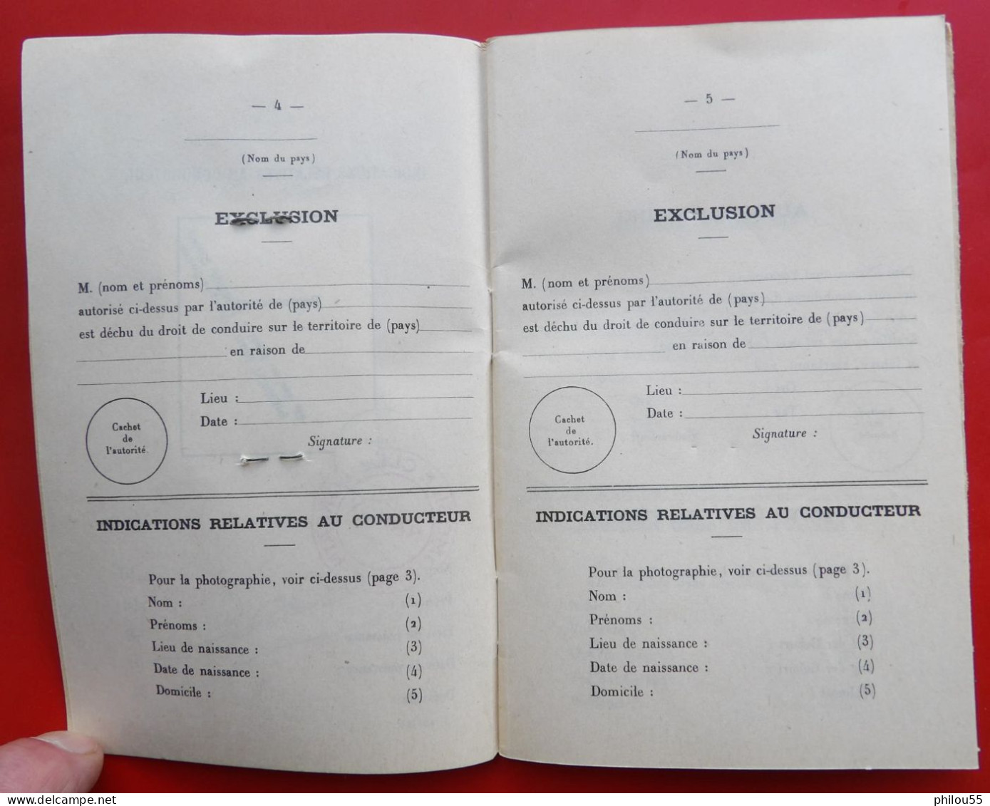 55 SAINT MIHIEL 1958 PERMIS INTERNATIONAL DE CONDUIRE Tampons ACL  Timbres Fiscaux 1 An - Historical Documents