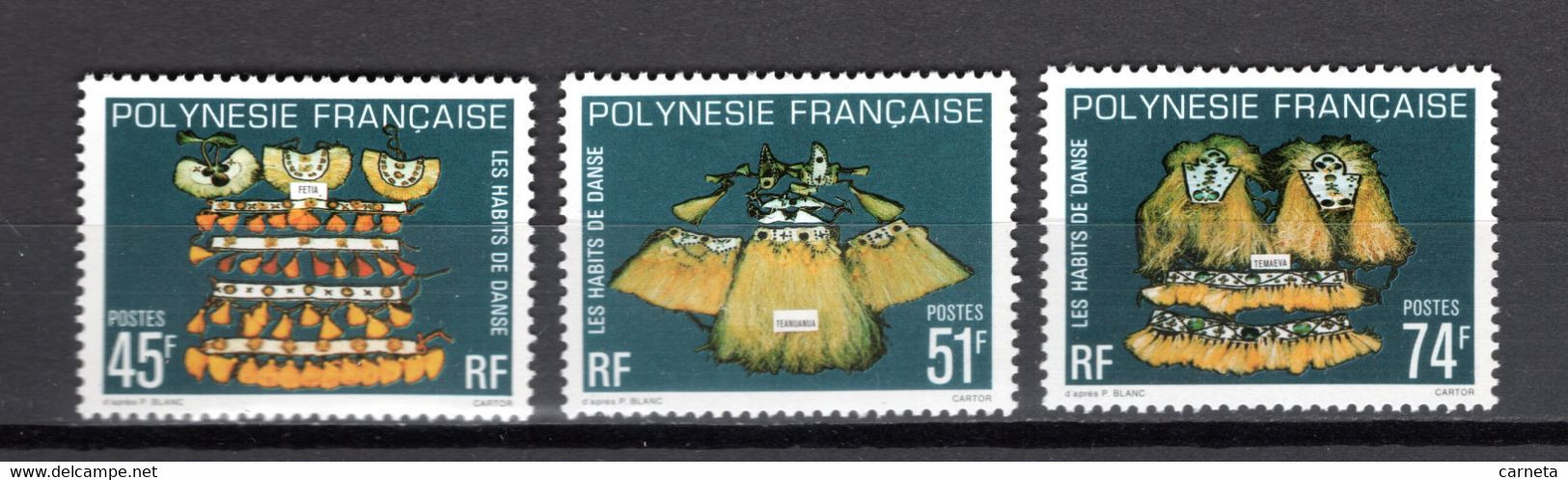 POLYNESIE  N°  138 à 140   NEUFS SANS CHARNIERE COTE  10.20€    HABITS DE DANSE  VOIR DESCRIPTION - Neufs