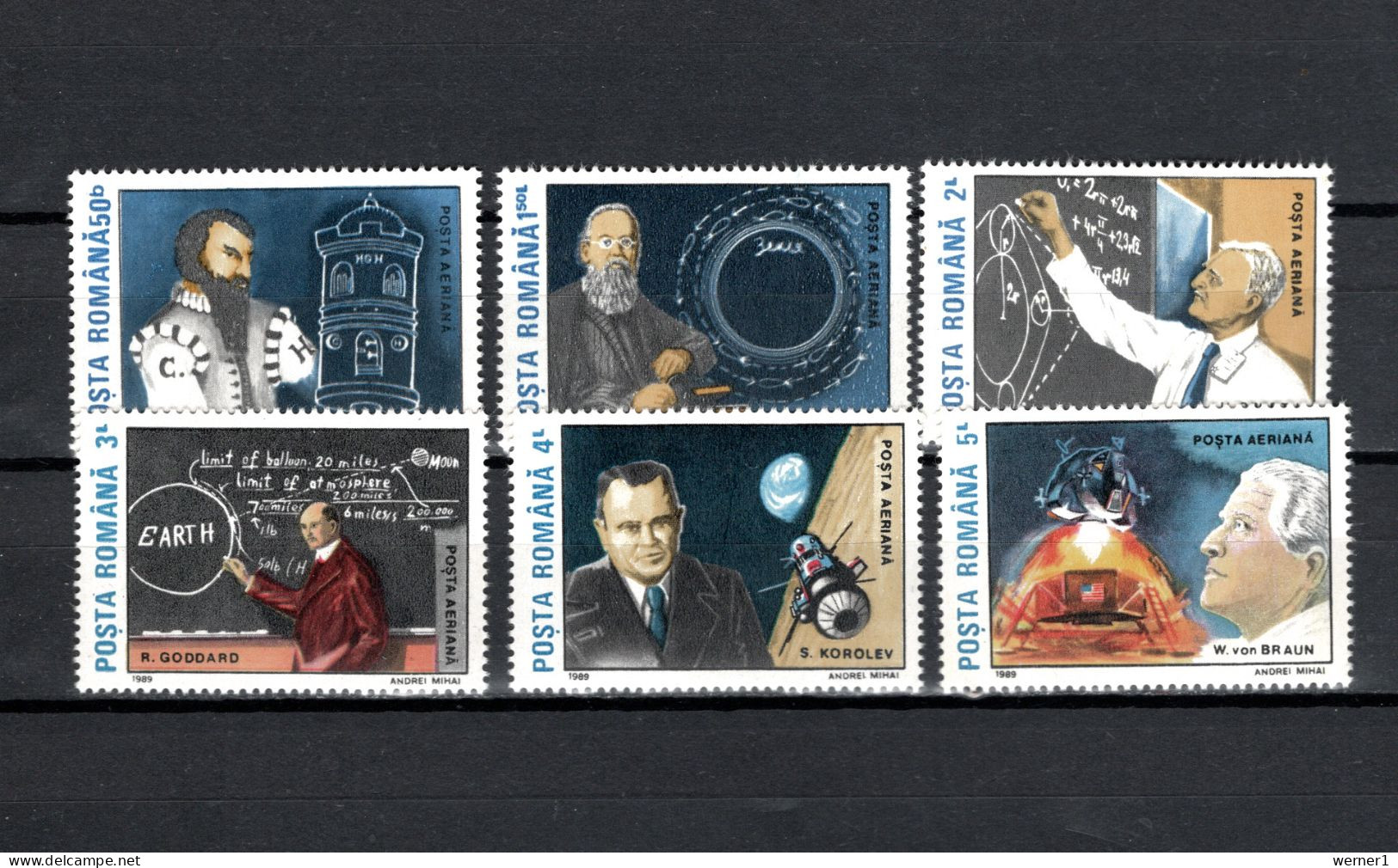 Romania 1989 Space, 20th Anniversary Of Apollo 11 Moonlanding Set Of 6 MNH - Europa