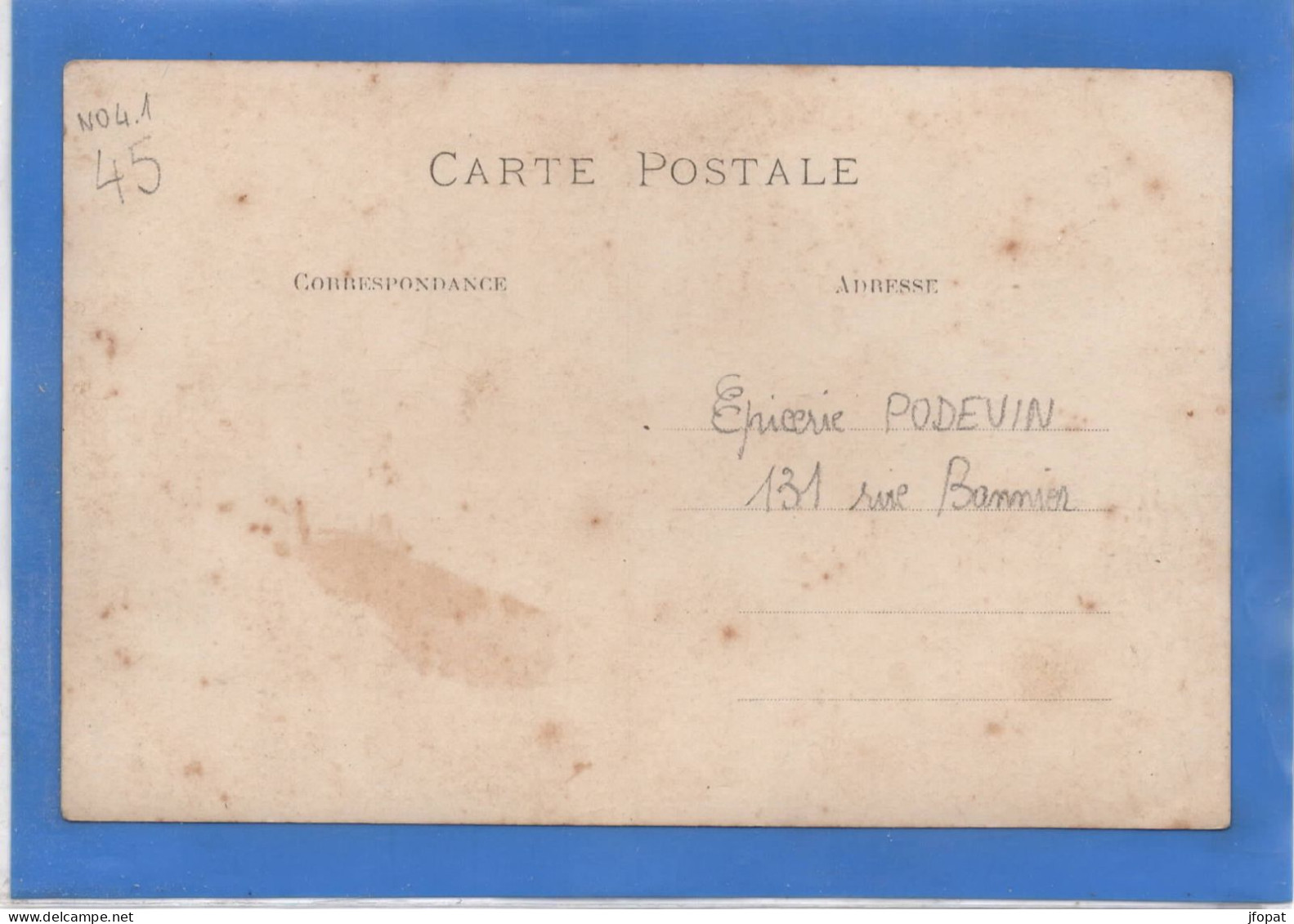 45 LOIRET - ORLEANS Carte Photo, Epicerie St-Paterne, Rue Bannier - Orleans