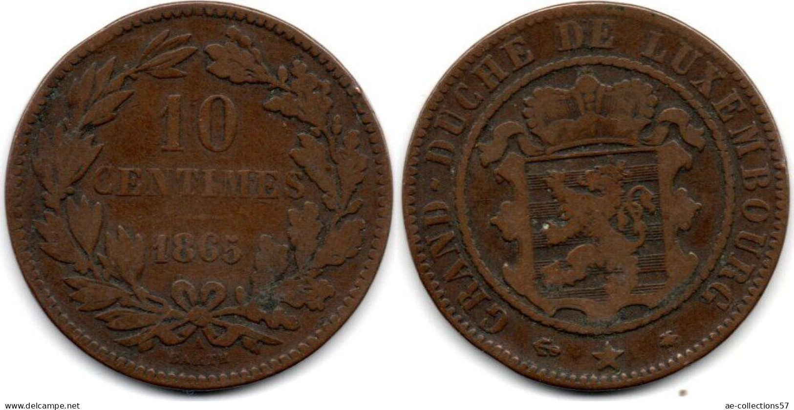 MA 32420 / Luxembourg 10 Centimes 1865 A TB - Luxemburgo