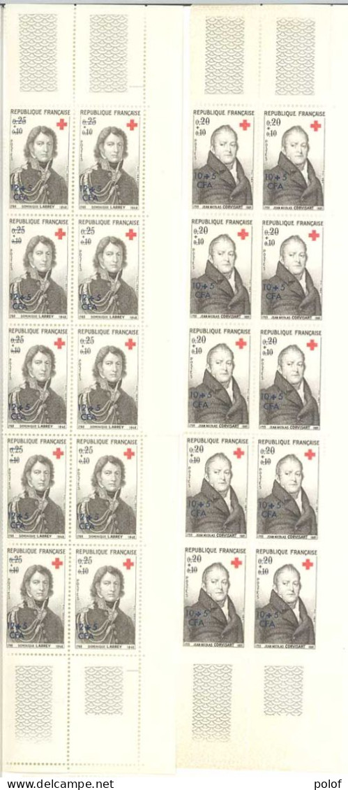 REUNION - CFA - Bandes De 10 Timbres - Neufs Sans Traces De Charnières - Yvert 362-363- Bords De Feuille - Unused Stamps