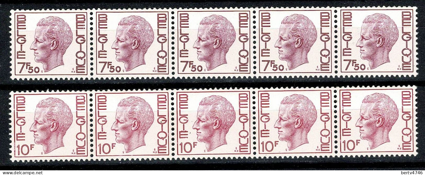 Belg. 1982  R 74**, 78** MNH (2 Scans) - Coil Stamps