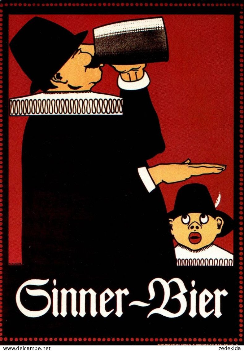 H1361 - TOP Bier Sinner Werbekarte Werbung Plakat - A. Kusche - Gavel Verlag - Publicité