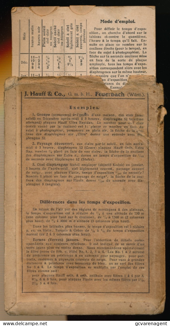 SYSTEMES DE DIAPHRAGMES - HAAUFF TABLE D'EXPOSITION   16 X 11 CM             5 SCANS - Met Mechanische Systemen