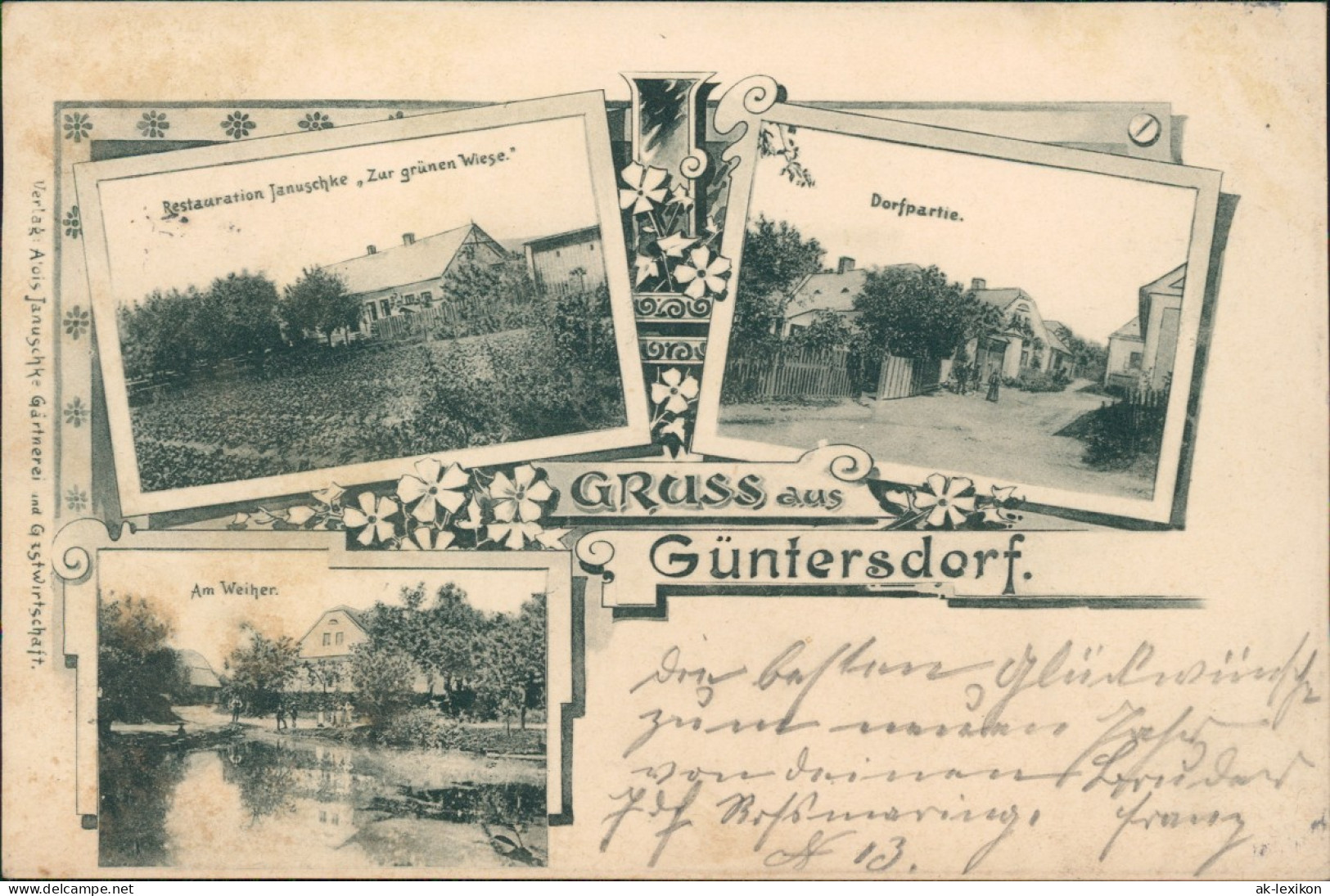 Jägerndorf Krnov Krnów  3 Bild Güntersdorf Güntersdorf Mährisch Schlesien 1899 - Czech Republic