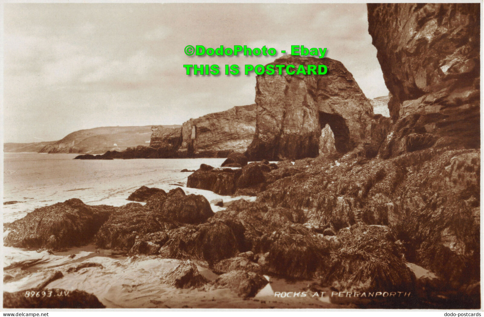 R438017 89693. Rocks At Perranporth. Valentines. RP - Mondo