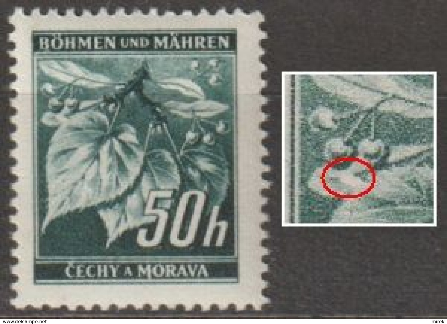 116/ Pof. 27, Plate Flaw, Stamps Field 19, Print Plate 4 - Ongebruikt