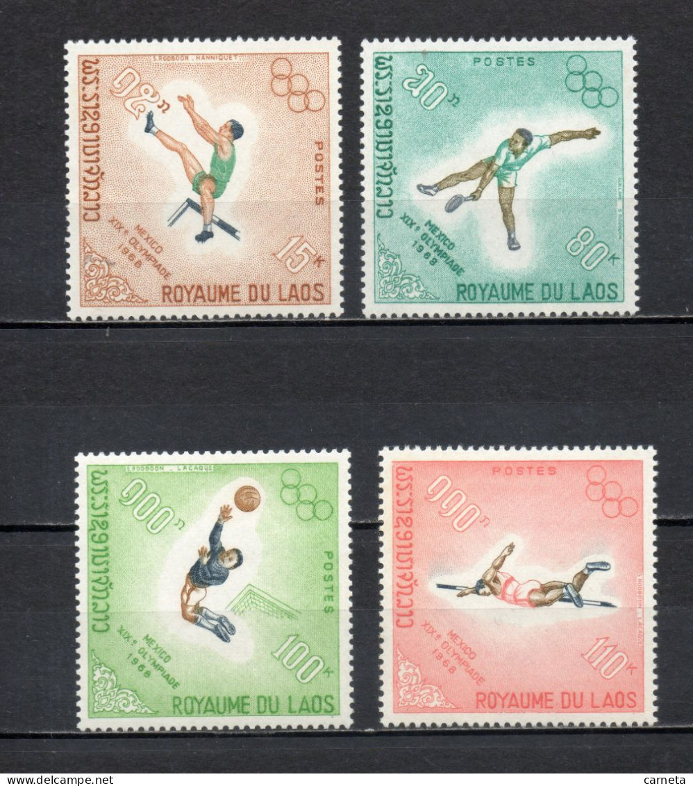 LAOS   N° 189 à 192    NEUFS SANS CHARNIERE   COTE 5.00€    JEUX OLYMPIQUES MEXICO - Laos