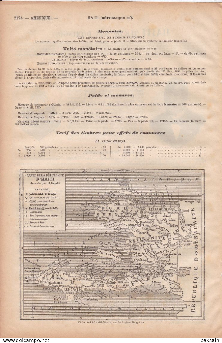 HAITI 8 Pages Annuaire Commerce DIDOT-BOTTIN 1905 étranger Amérique Du Sud Port-au-Prince Cap-Haitien Les Cayes - Historical Documents