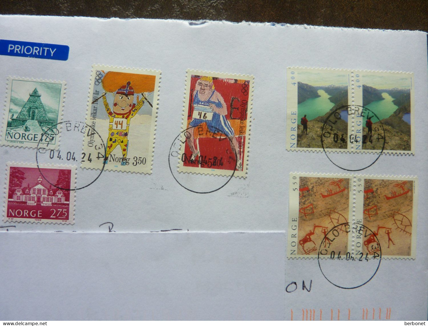 2024   8 Stamps Used On A Letter - Usados