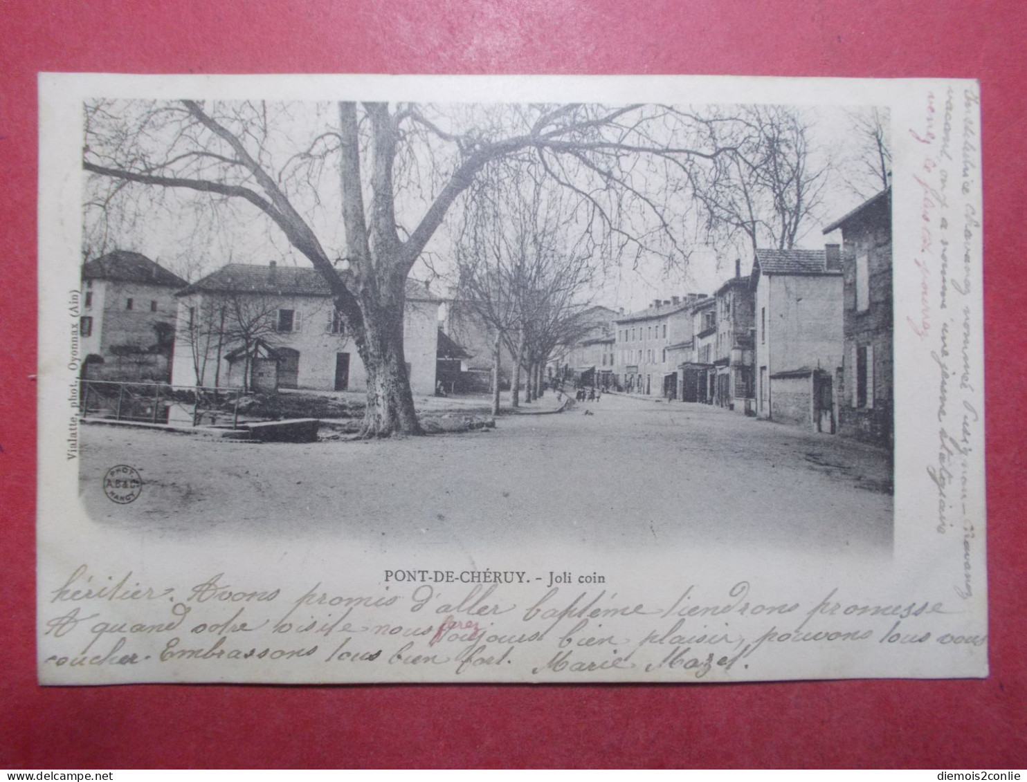 Carte Postale CPA - PONT DE CHERUY (38) - Joli Coin + Facteur Boitier (B325) - Pont-de-Chéruy