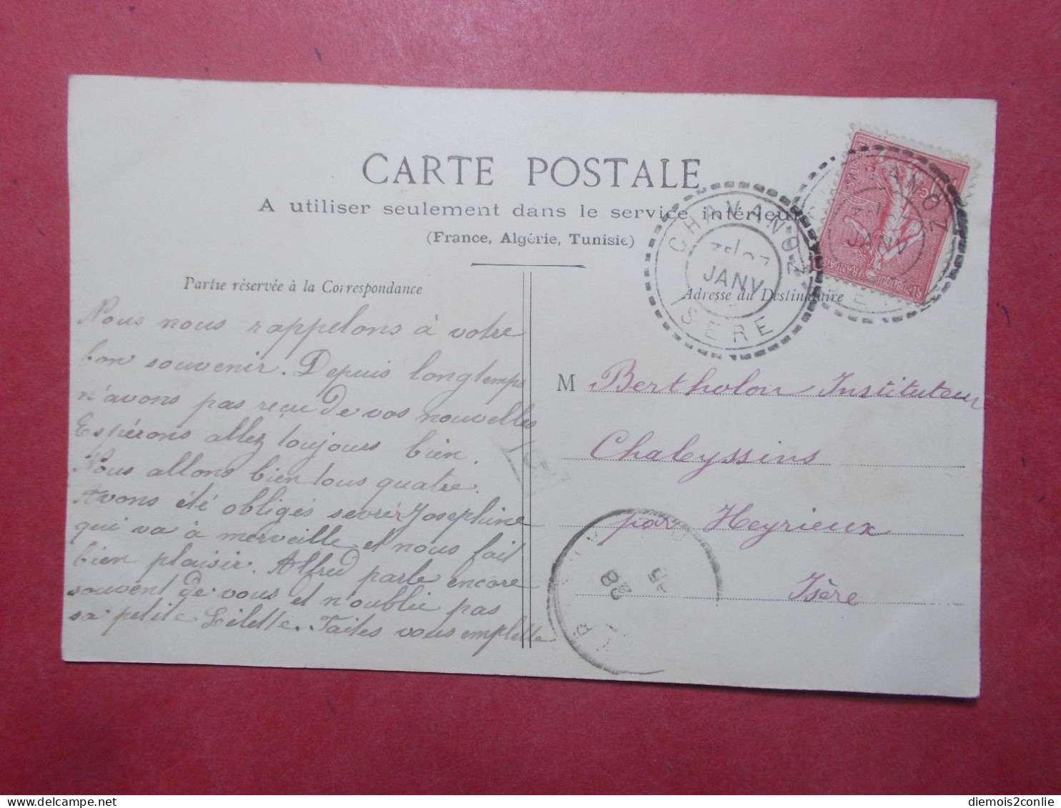 Carte Postale CPA - PONT DE CHERUY (38) - Joli Coin + Facteur Boitier (B325) - Pont-de-Chéruy