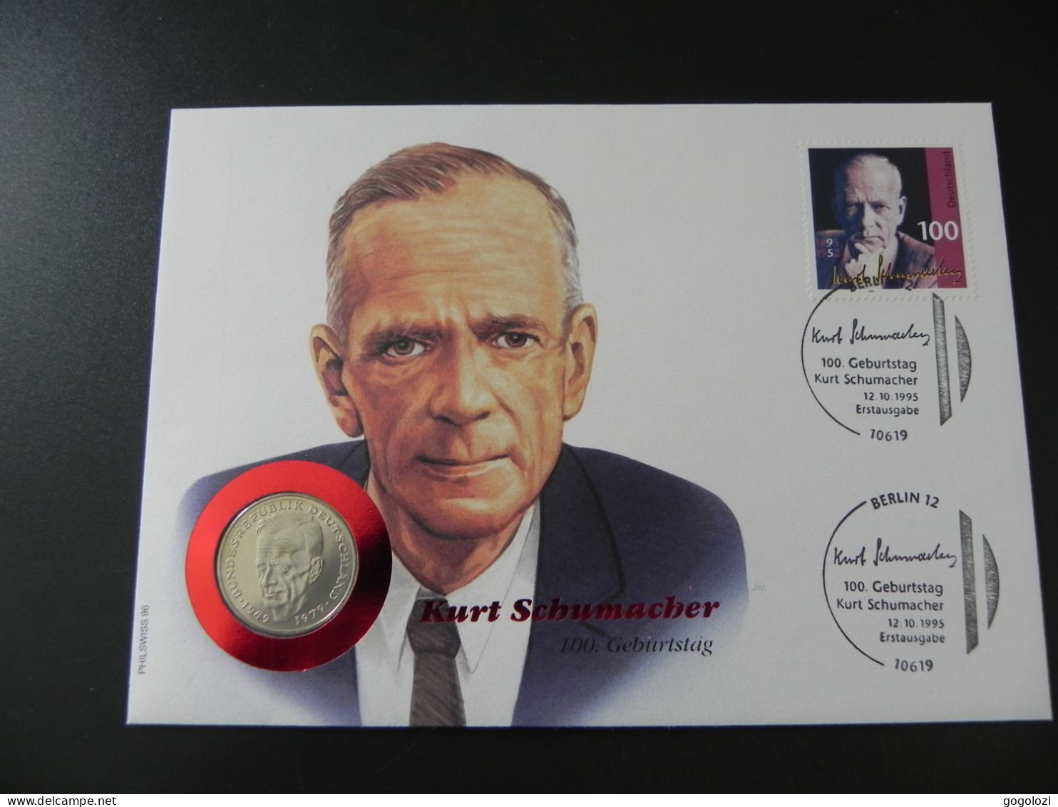 Deutschland Germany 2 Mark 1992 D - Kurt Schumacher - Numis Letter - 2 Mark