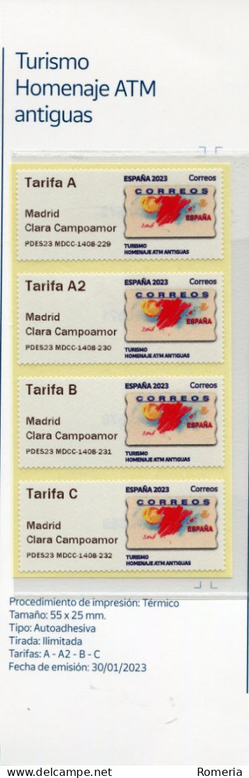 Espagne - 2023 - Turismo - Homenage ATM Antiguas - Machine Labels [ATM]