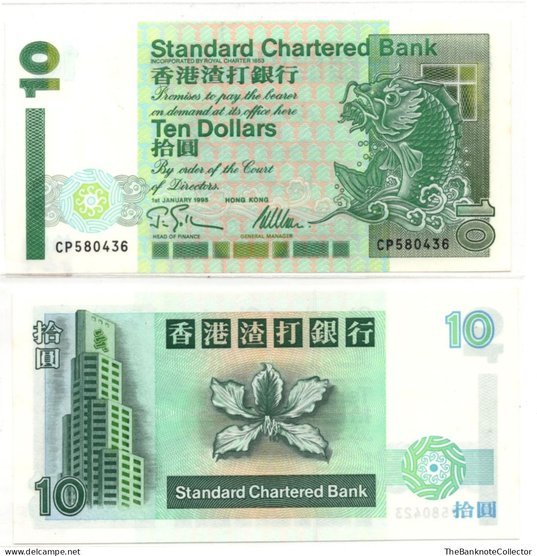 Hong Kong Standard Chartered Bank 10 Dollars 1991-1992  P-284 UNC - Hong Kong