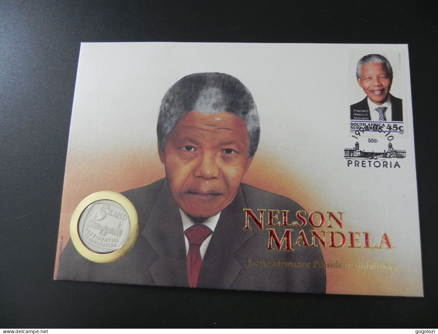 South Africa 5 Rand 1994 Presidential Inauguration Nelson Mandela  - Numis Letter - Sudáfrica