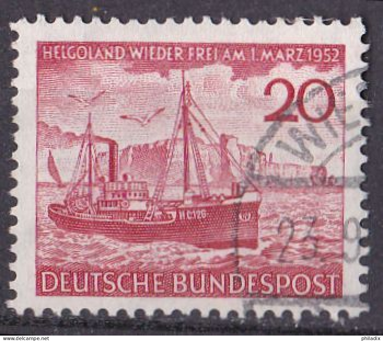 # (152) BRD 1952 Rückgabe Der Insel Helgoland O/used (A5-8) - Gebruikt