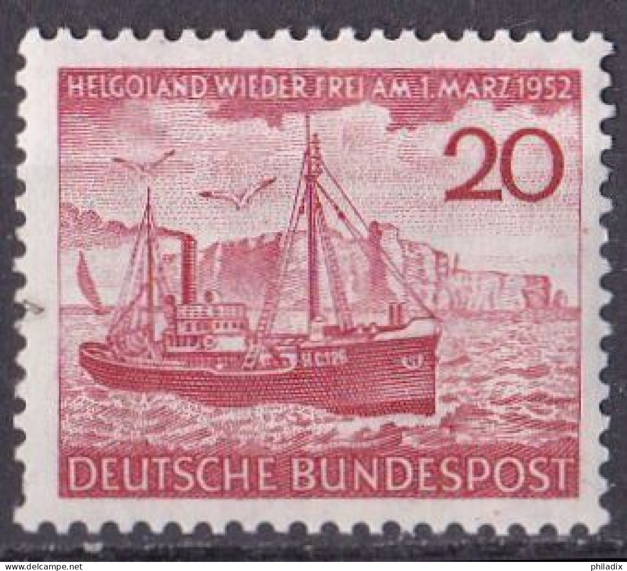 # (152) BRD 1952 Rückgabe Der Insel Helgoland **/MNH (A5-8) - Unused Stamps